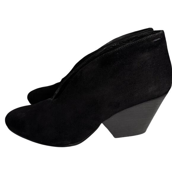 Eileen Fisher Inman Ankle Boots Black Suede Leather Women Sz 8 Career Witchy - Picture 14 of 16